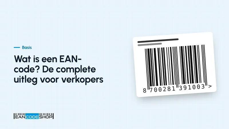 Close-up van een EAN-13 streepjescode met dertien cijfers op een productverpakking